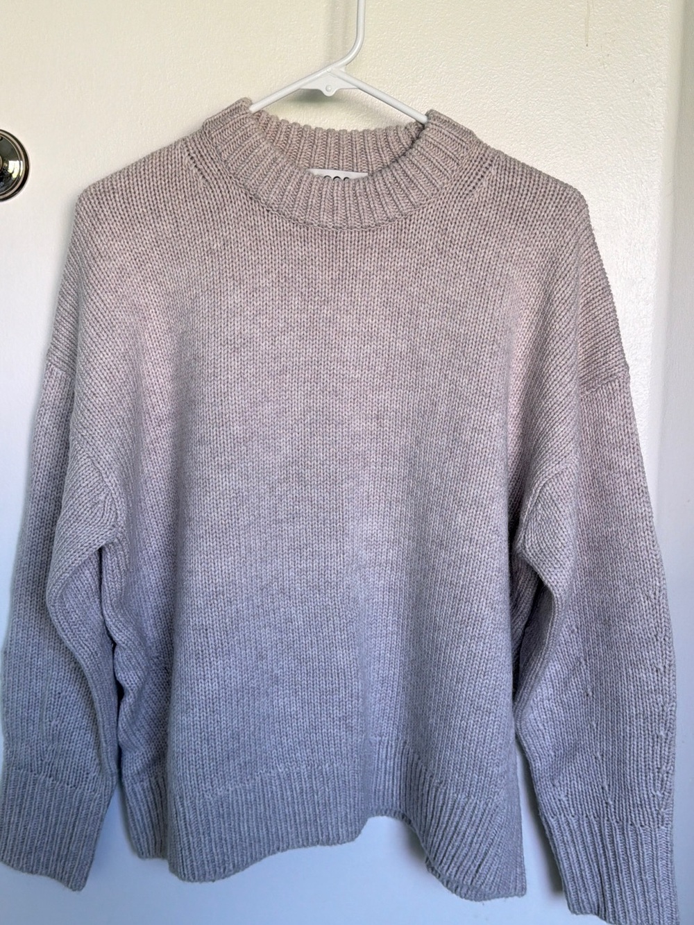 COS women’s wool Crewneck Sweater in stone